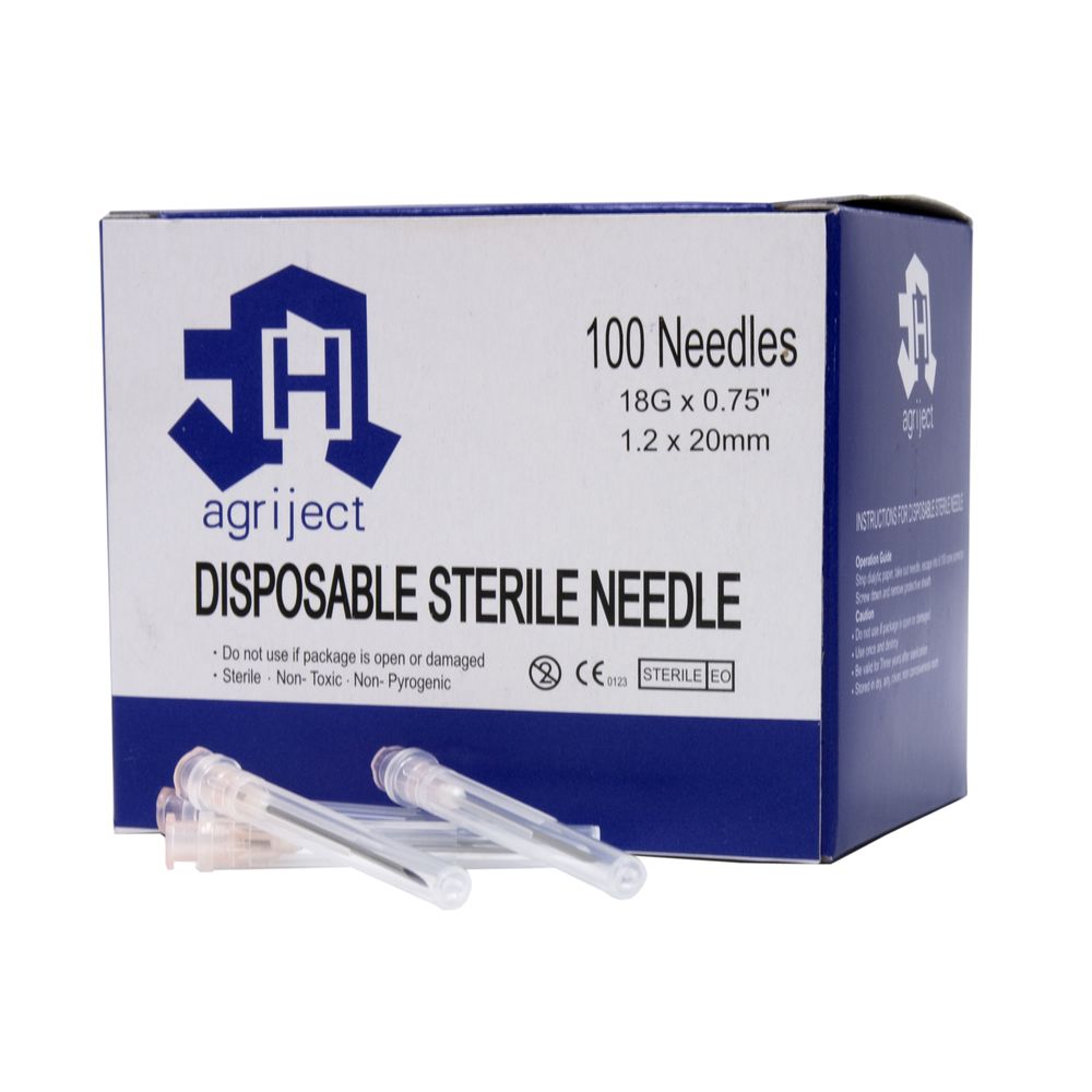 Agriject Needle Disposable Poly Hub